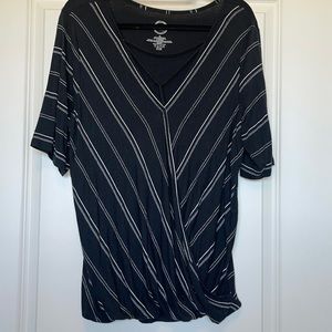 Maurices top- navy blue& white stripe